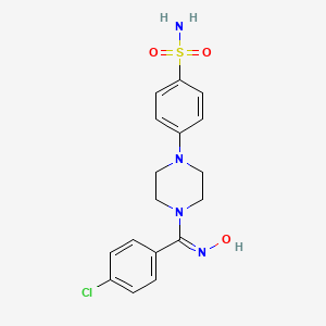 4-[4-[(Z)-C-(4-chlorophenyl)-N-hydroxycarbonimidoyl]piperazin-1-yl]benzenesulfonamide