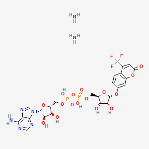 molecular formula C25H32F3N7O16P2 B10861925 TFMU-ADPr (diammonium) 