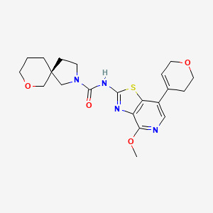 (5S)-N-[7-(3,6-dihydro-2H-pyran-4-yl)-4-methoxy-[1,3]thiazolo[4,5-c]pyridin-2-yl]-7-oxa-2-azaspiro[4.5]decane-2-carboxamide