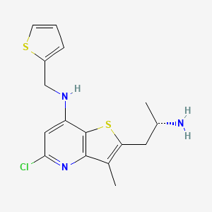 2-[(2S)-2-aminopropyl]-5-chloro-3-methyl-N-(thiophen-2-ylmethyl)thieno[3,2-b]pyridin-7-amine