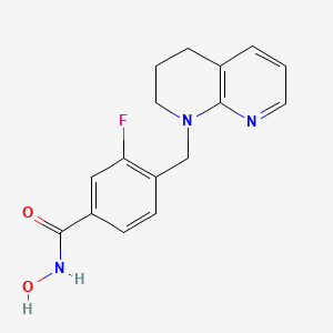 molecular formula C16H16FN3O2 B10861959 4-(3,4-dihydro-2H-1,8-naphthyridin-1-ylmethyl)-3-fluoro-N-hydroxybenzamide 