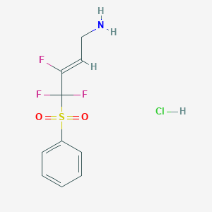 (Z)-4-(benzenesulfonyl)-3,4,4-trifluorobut-2-en-1-amine;hydrochloride