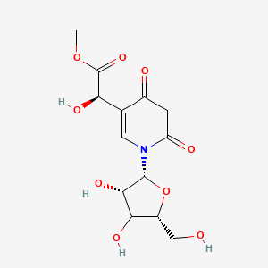 molecular formula C13H17NO9 B10861990 methyl (2R)-2-[1-[(2R,3S,5R)-3,4-dihydroxy-5-(hydroxymethyl)oxolan-2-yl]-4,6-dioxopyridin-3-yl]-2-hydroxyacetate 