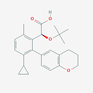 (2S)-2-[3-cyclopropyl-2-(3,4-dihydro-2H-chromen-6-yl)-6-methyl-phenyl]-2-[(2-methylpropan-2-yl)oxy]ethanoic acid