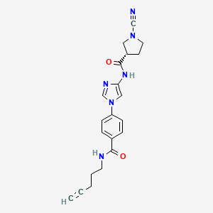 (3S)-1-cyano-N-[1-[4-(pent-4-ynylcarbamoyl)phenyl]imidazol-4-yl]pyrrolidine-3-carboxamide