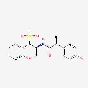 (2S)-2-(4-fluorophenyl)-N-[(3S,4S)-4-methylsulfonyl-3,4-dihydro-2H-chromen-3-yl]propanamide