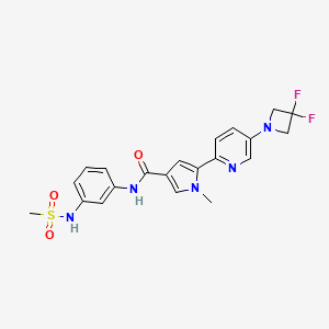 molecular formula C21H21F2N5O3S B10862086 Dhx9-IN-1 