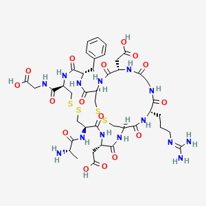 molecular formula C42H60N14O16S4 B10862123 H-Ala-Cys(1)-Asp-Cys(2)-Arg-Gly-Asp-Cys(2)-Phe-Cys(1)-Gly-OH 