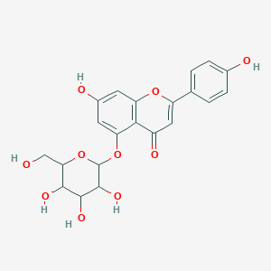 molecular formula C21H20O10 B10862167 Apigenin 5-O-beta-D-glucopyranoside; Apigenin 5-O-beta-D-glucoside; Apigenin 5-glucoside; Apigenin 5-beta-D-glucopyranoside 