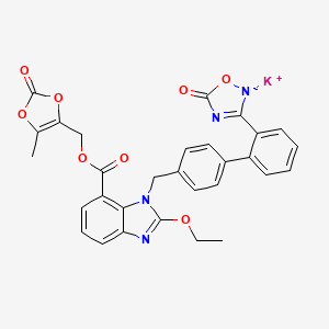 molecular formula C30H23KN4O8 B10862242 Azilsartan medoxomil monopotassium 