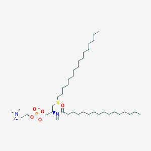 molecular formula C40H83N2O5PS B10862250 1-Palmitylthio-2-palmitoylamido-1,2-dideoxy-sn-glycero-3-phosphorylcholine 