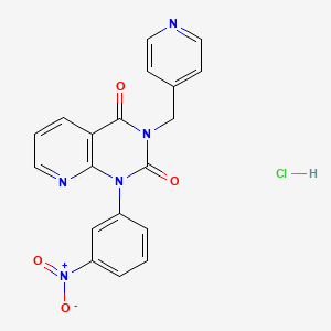 molecular formula C19H14ClN5O4 B10862267 1-(3-nitrophenyl)-3-(pyridin-4-ylmethyl)pyrido[2,3-d]pyrimidine-2,4-dione;hydrochloride 