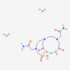 molecular formula C16H33GdN5O10 B10862281 2-[Bis[2-[carboxymethyl-[2-(methylamino)-2-oxoethyl]amino]ethyl]amino]acetic acid;gadolinium;dihydrate 