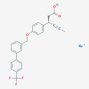 molecular formula C26H21F3NaO3 B10862298 AMG 837 sodium salt 