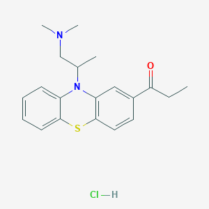 molecular formula C20H25ClN2OS B10862305 Propiomazine (hydrochloride) CAS No. 66487-09-0