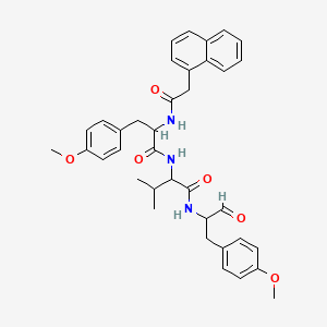 molecular formula C37H41N3O6 B10862345 2-[[3-(4-methoxyphenyl)-2-[(2-naphthalen-1-ylacetyl)amino]propanoyl]amino]-N-[1-(4-methoxyphenyl)-3-oxopropan-2-yl]-3-methylbutanamide 