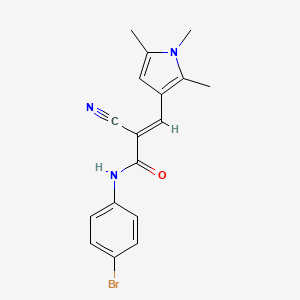 (2E)-N-(4-bromophenyl)-2-cyano-3-(1,2,5-trimethyl-1H-pyrrol-3-yl)prop-2-enamide