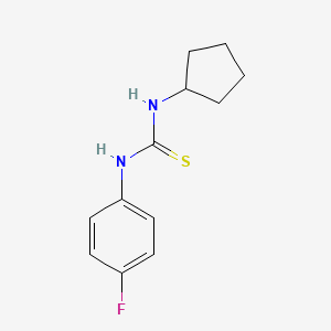 molecular formula C12H15FN2S B10862399 1-Cyclopentyl-3-(4-fluorophenyl)thiourea 