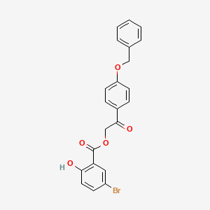 2-[4-(Benzyloxy)phenyl]-2-oxoethyl 5-bromo-2-hydroxybenzoate