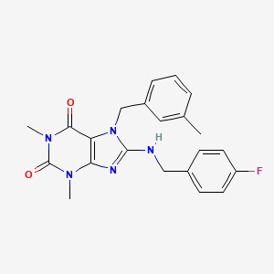 8-[(4-fluorobenzyl)amino]-1,3-dimethyl-7-(3-methylbenzyl)-3,7-dihydro-1H-purine-2,6-dione