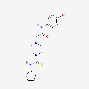 2-[4-(cyclopentylcarbamothioyl)piperazin-1-yl]-N-(4-methoxyphenyl)acetamide