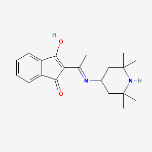 molecular formula C20H26N2O2 B10862446 2-{1-[(2,2,6,6-tetramethylpiperidin-4-yl)amino]ethylidene}-1H-indene-1,3(2H)-dione 