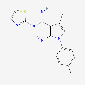 5,6-dimethyl-7-(4-methylphenyl)-3-(1,3-thiazol-2-yl)-3,7-dihydro-4H-pyrrolo[2,3-d]pyrimidin-4-imine