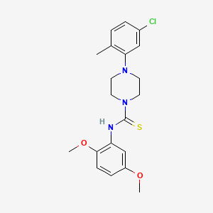 molecular formula C20H24ClN3O2S B10862473 4-(5-chloro-2-methylphenyl)-N-(2,5-dimethoxyphenyl)piperazine-1-carbothioamide 