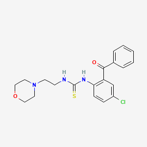 molecular formula C20H22ClN3O2S B10862504 1-[4-Chloro-2-(phenylcarbonyl)phenyl]-3-[2-(morpholin-4-yl)ethyl]thiourea 