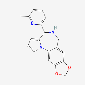 molecular formula C19H17N3O2 B10862529 4-(6-methylpyridin-2-yl)-5,6-dihydro-4H-[1,3]dioxolo[4,5-h]pyrrolo[1,2-a][1,4]benzodiazepine 