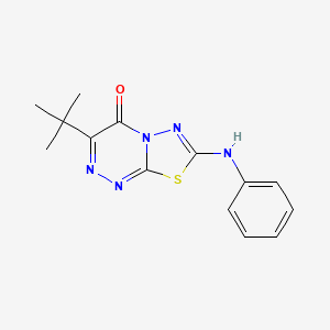 3-tert-butyl-7-(phenylamino)-4H-[1,3,4]thiadiazolo[2,3-c][1,2,4]triazin-4-one