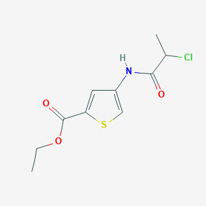 molecular formula C10H12ClNO3S B10862552 Ethyl 4-[(2-chloropropanoyl)amino]-2-thiophenecarboxylate 