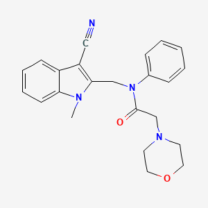 N-[(3-cyano-1-methyl-1H-indol-2-yl)methyl]-2-(morpholin-4-yl)-N-phenylacetamide