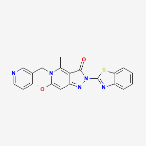 molecular formula C20H14N5O2S- B10862587 2-(1,3-benzothiazol-2-yl)-4-methyl-3-oxo-5-(pyridin-3-ylmethyl)pyrazolo[4,3-c]pyridin-6-olate 