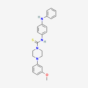 molecular formula C24H26N4OS B10862635 4-(3-methoxyphenyl)-N-[4-(phenylamino)phenyl]piperazine-1-carbothioamide 