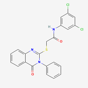 N-(3,5-dichlorophenyl)-2-[(4-oxo-3-phenyl-3,4-dihydroquinazolin-2-yl)sulfanyl]acetamide