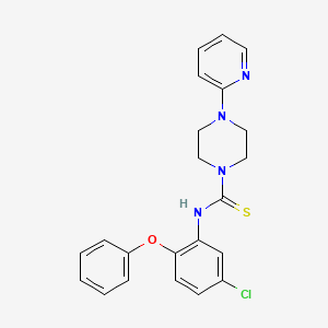 molecular formula C22H21ClN4OS B10862666 N-(5-chloro-2-phenoxyphenyl)-4-pyridin-2-ylpiperazine-1-carbothioamide 