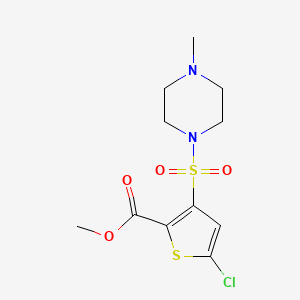 molecular formula C11H15ClN2O4S2 B10862672 Methyl 5-chloro-3-[(4-methylpiperazin-1-yl)sulfonyl]thiophene-2-carboxylate 