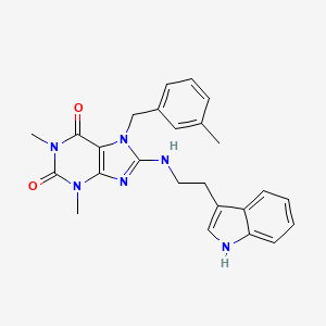 8-{[2-(1H-indol-3-yl)ethyl]amino}-1,3-dimethyl-7-(3-methylbenzyl)-3,7-dihydro-1H-purine-2,6-dione