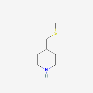 molecular formula C7H15NS B10862723 4-[(Methylsulfanyl)methyl]piperidine 