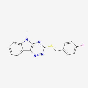 3-[(4-fluorobenzyl)sulfanyl]-5-methyl-5H-[1,2,4]triazino[5,6-b]indole