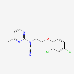 molecular formula C15H14Cl2N4O B10862803 [2-(2,4-Dichlorophenoxy)ethyl](4,6-dimethylpyrimidin-2-yl)cyanamide 