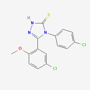 5-(5-chloro-2-methoxyphenyl)-4-(4-chlorophenyl)-4H-1,2,4-triazole-3-thiol