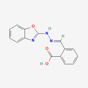 2-[2-(1,3-Benzoxazol-2-YL)carbohydrazonoyl]benzoic acid