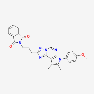 2-{3-[7-(4-methoxyphenyl)-8,9-dimethyl-7H-pyrrolo[3,2-e][1,2,4]triazolo[1,5-c]pyrimidin-2-yl]propyl}-1H-isoindole-1,3(2H)-dione