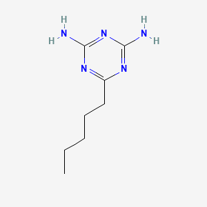 molecular formula C8H15N5 B10862857 6-Pentyl-1,3,5-triazine-2,4-diamine CAS No. 3283-17-8