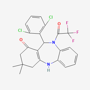 11-(2,6-dichlorophenyl)-3,3-dimethyl-10-(trifluoroacetyl)-2,3,4,5,10,11-hexahydro-1H-dibenzo[b,e][1,4]diazepin-1-one