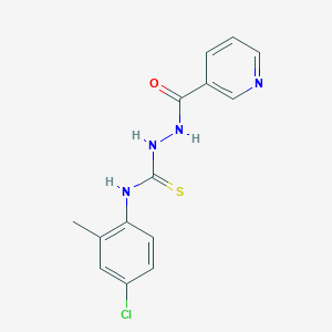 N-(4-chloro-2-methylphenyl)-2-(pyridin-3-ylcarbonyl)hydrazinecarbothioamide