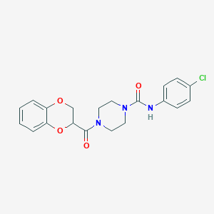 N-(4-chlorophenyl)-4-(2,3-dihydro-1,4-benzodioxin-2-ylcarbonyl)piperazine-1-carboxamide