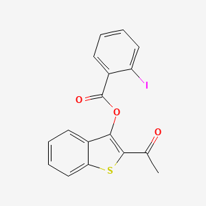 molecular formula C17H11IO3S B10862983 2-Acetyl-1-benzothiophen-3-yl 2-iodobenzoate 